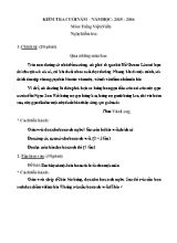 Đề kiểm tra cuối năm môn Tiếng việt lớp 5 phần Viết - Năm học 2015-2016